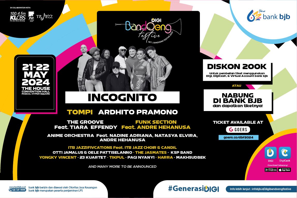Menabung di bank bjb, Bisa Dapat Tiket VIP DIGI Bandoeng Festive 2024 ...